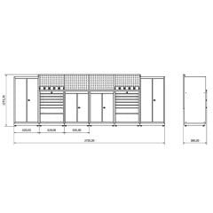 3.7 Metre Modüler Çalışma Tezgahı İE.36.18.34