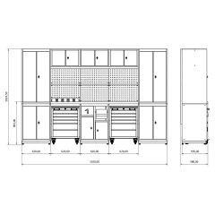 3.1 Metre Modüler Çalışma Tezgahı İE.36.18.24