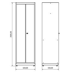 2 Metre Metal Dolap İE.36.18.30.11