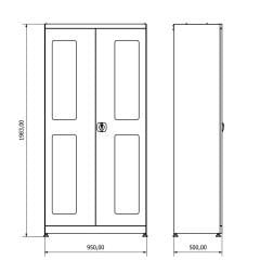 Şeffaf Kapaklı CNC Malzeme Dolabı İE.36.24.29