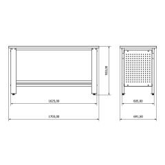 1.7 Metre Metal Çalışma Masası İE.36.15.02