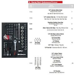 139 Parça İzeltaş Alet Takımı Çekmece Seti İE.139